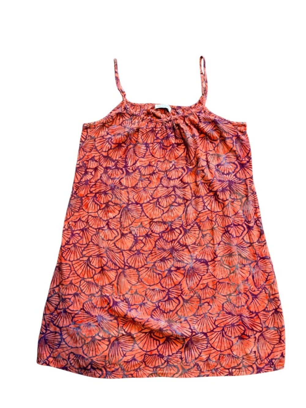 Santiki Spaghetti Strap Shift Dress/Coverup Resort-wear Beach Sun Dress Size M
